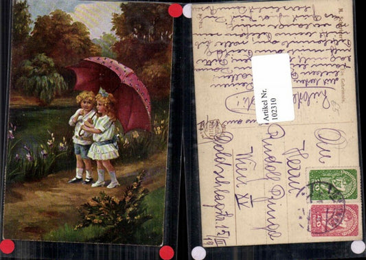 102310, M. Schartner Children on the way Umbrella Parasol Dress Fashion