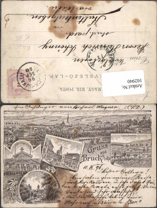 102940,Vorläufer Gruss aus Bruck a.d. Leitha 1896