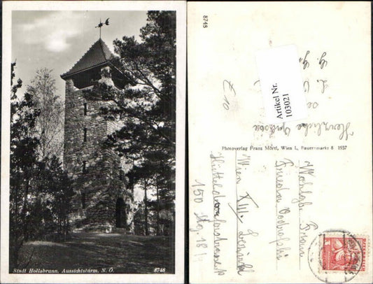 103021,Stadt Hollabrunn Aussichtsturm 1937