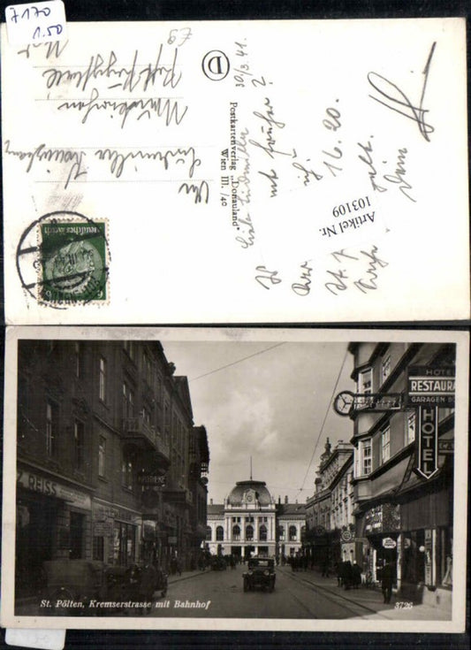 103109,St Pölten Kremserstrasse m. Bahnhof Auto Geschäfte