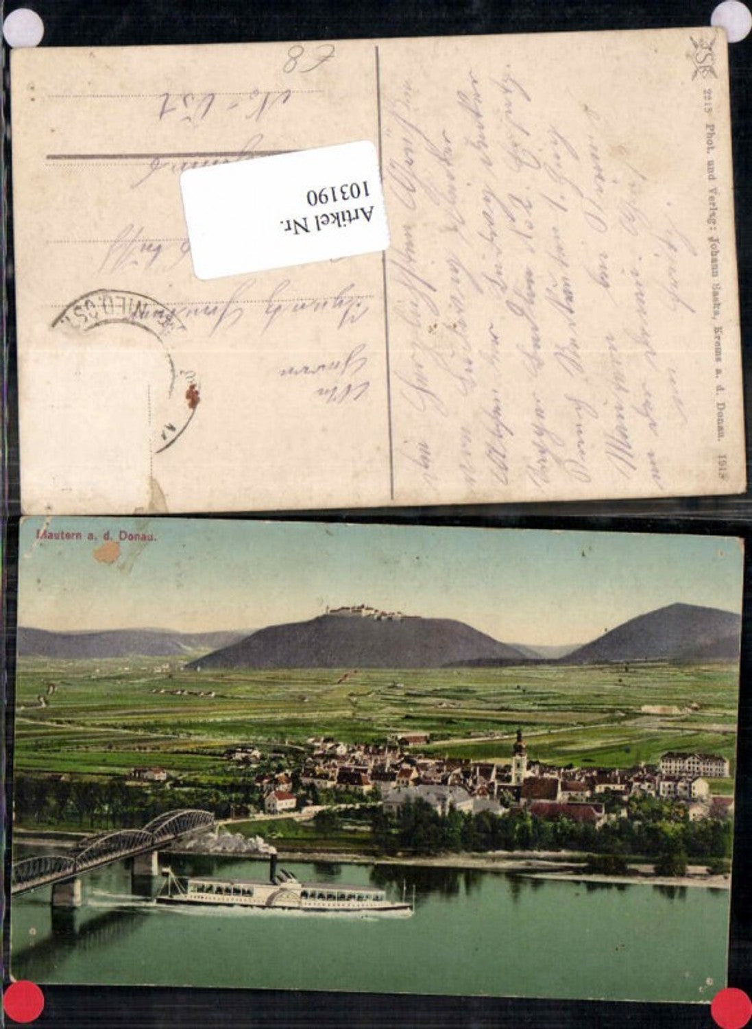 103190,Mautern bei Krems m. Donau Dampfer