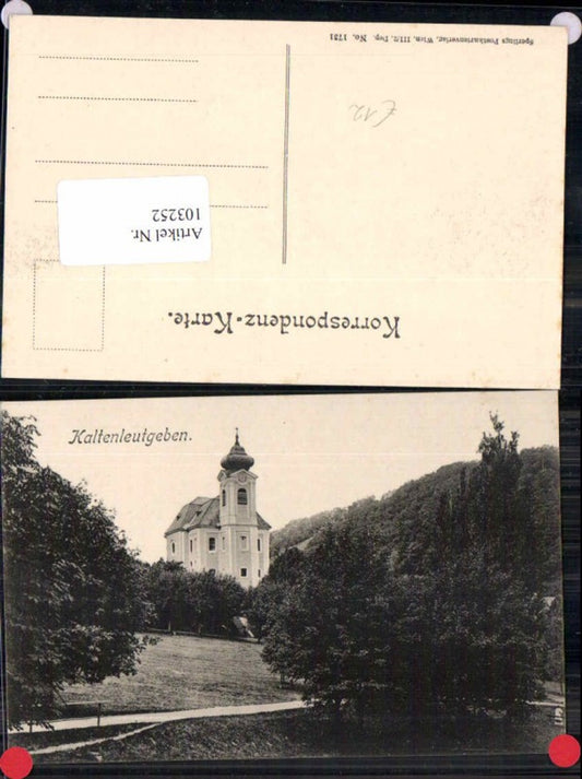 103252,Kaltenleutgeben Detailpartie aus dem Ort 1910