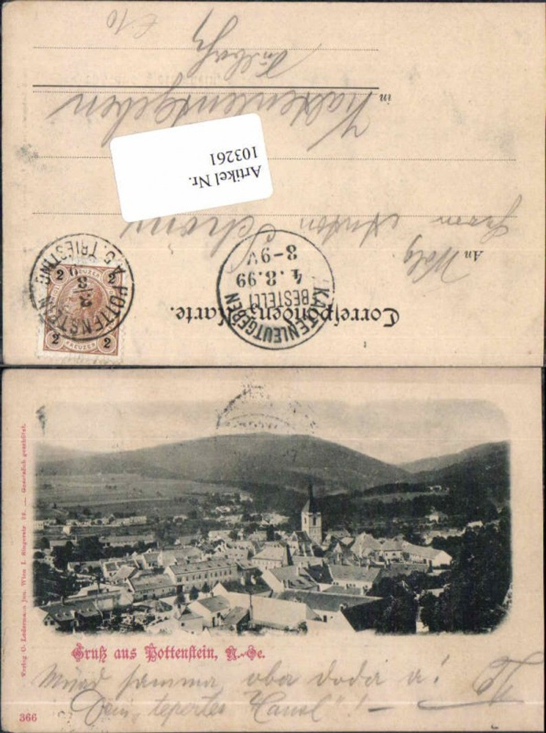 103261,Gruss aus Pottenstein a.d. Triesting 1898