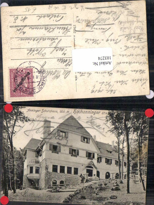 103274,Anninger Schutzhaus b. Mödling Hochanninger 1918
