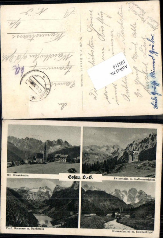 103516,Gosau m. Gosaukamm Zwieselalm Donnerkogel