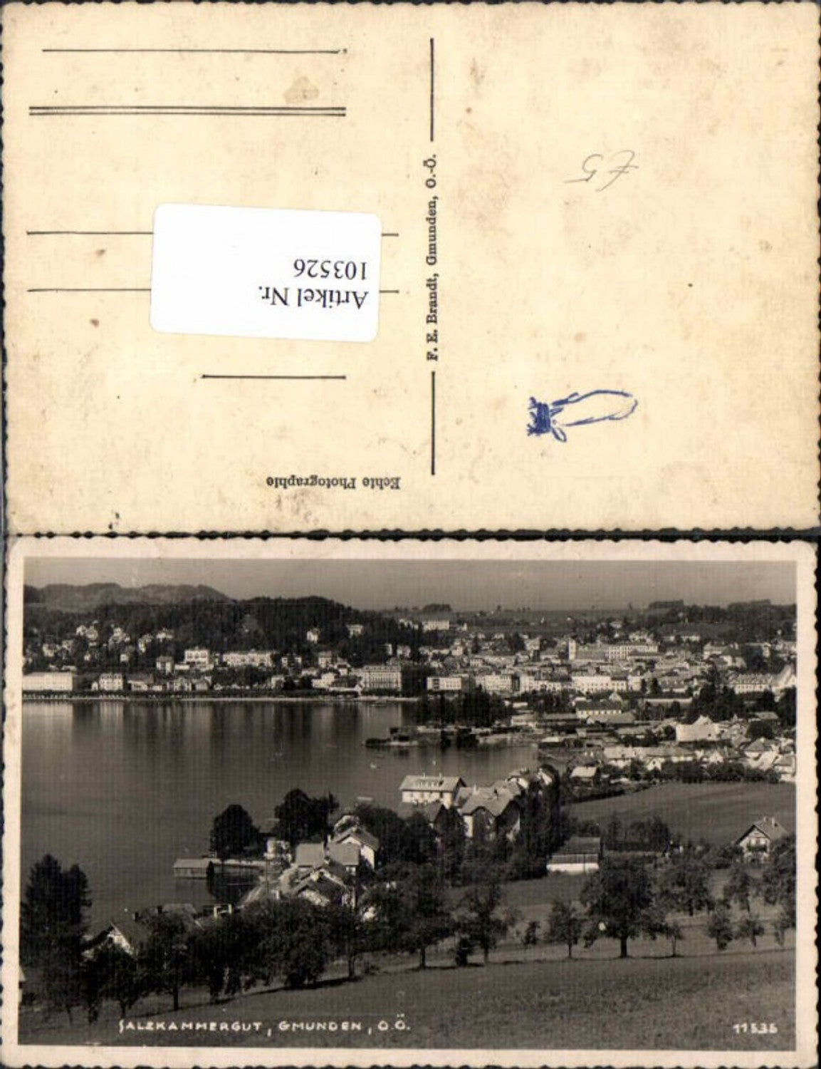 103526,Gmunden Partie zum Ort pub Brandt 11535