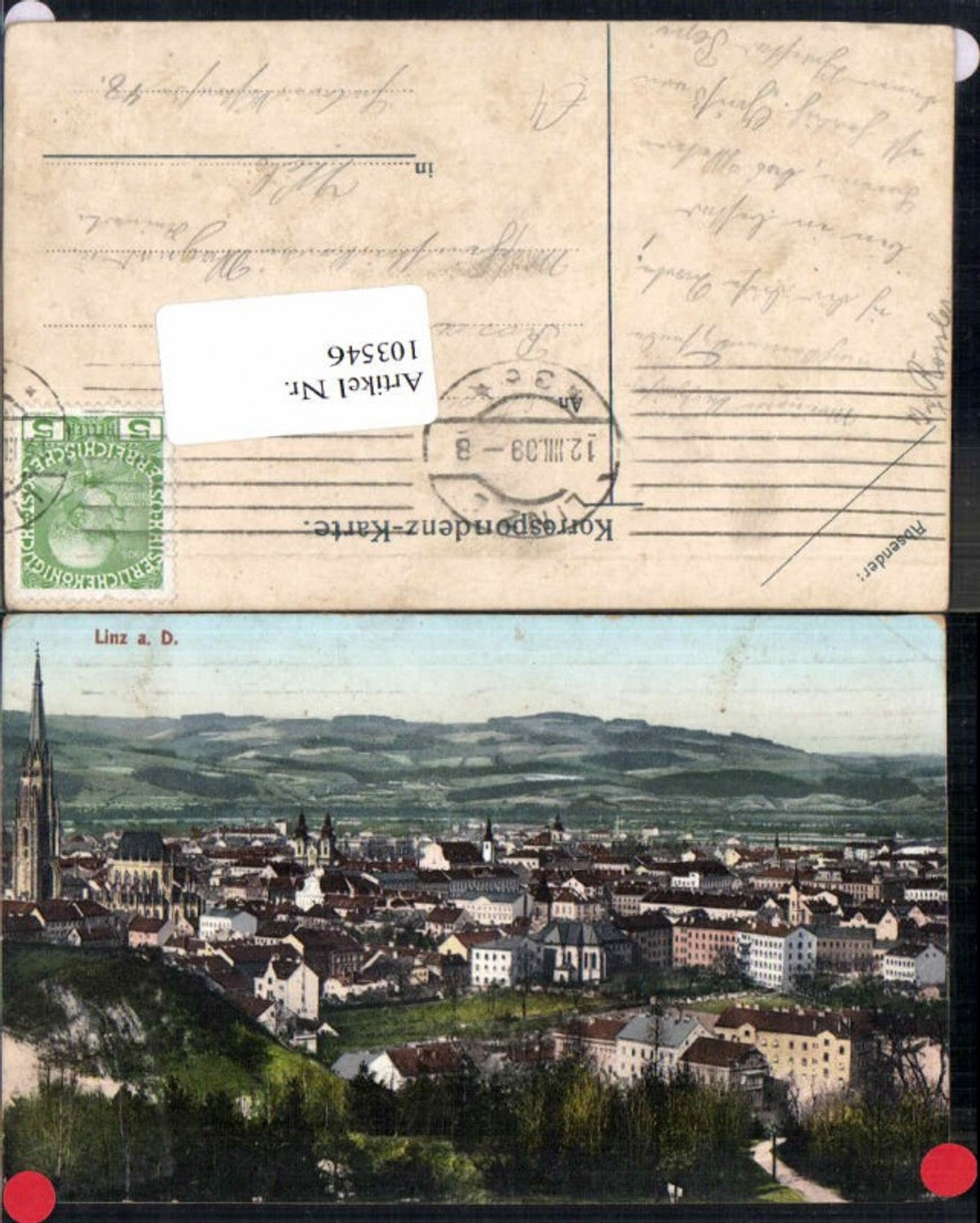 103546,Linz a.d. Donau Totale 1908 COLOR