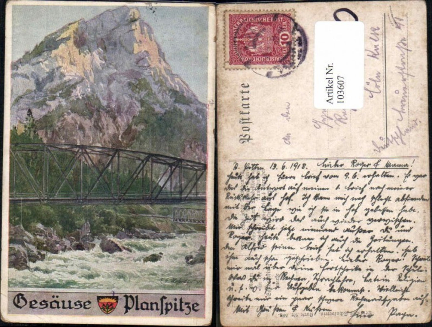 103607,Dt. Schulverein 598 Gesäuse Johnsbach E.F. Hofecker Planspitze