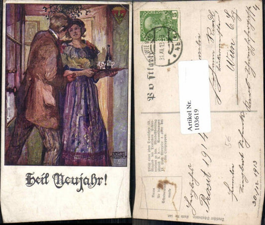 103619,Dt. Schulverein 546 Heil Neujahr Berta Fallböck sign