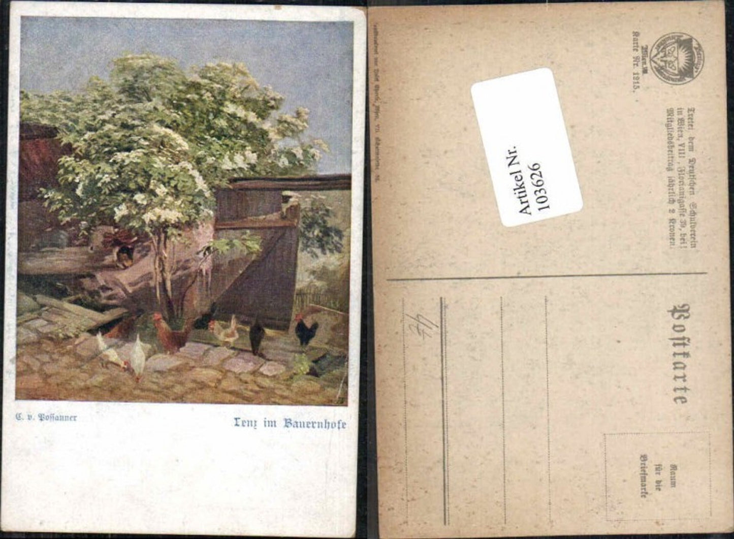 103626,Dt. Schulverein 1215 E.v. Possanner Lenz im Bauernhof