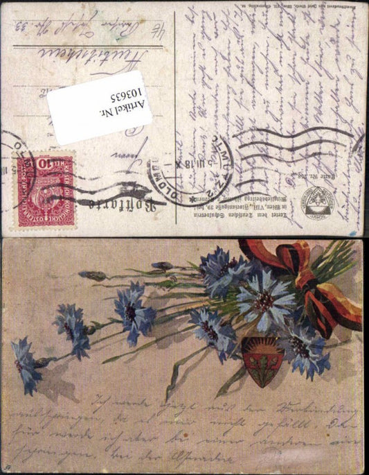 103635,Dt. Schulverein 758 Patriotik Blumen Wappen