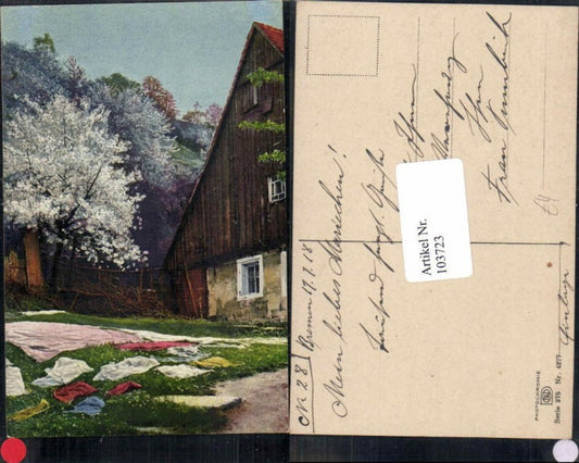 103723,Photochromie Ser 275-4277 Haus Bäume Frühling