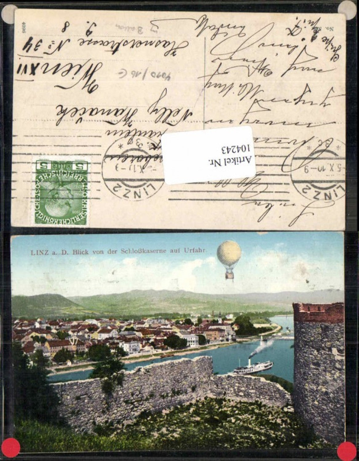 104243,Linz a.d. Donau Urfahr m. Ballon Fesselballon