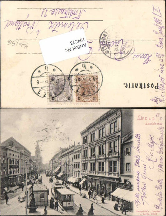 104273,Linz a.d. Donau Landstrasse Strassenbahn Nr 36 Geschäfte