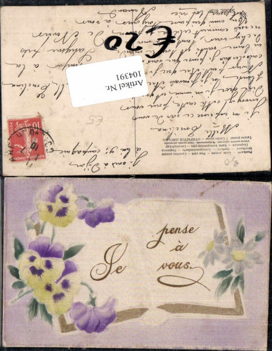 104391,Präge AK Relief AK Blumen Buch