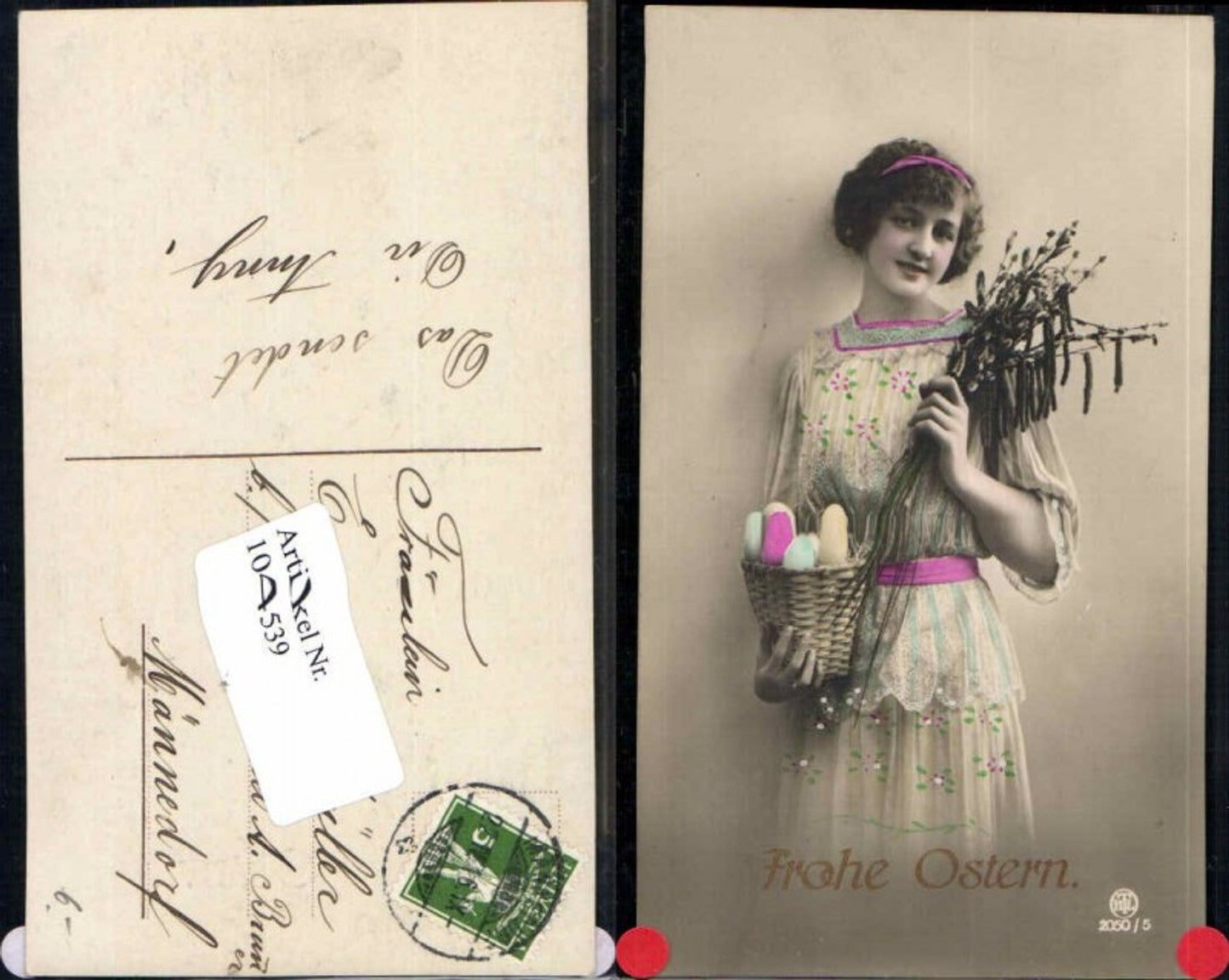 104539,Ostern Junge Frau Ostereier Kleid Mode