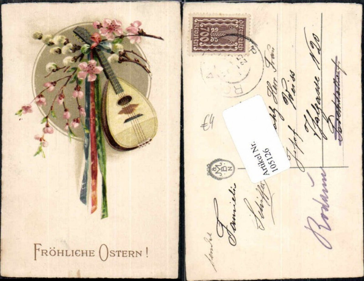 105126,Ostern Gitarre Mandoline Blumen