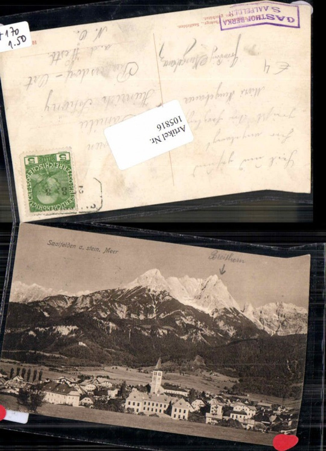 105816,Saalfelden m. Steinernem Meer Ortsansicht 1910