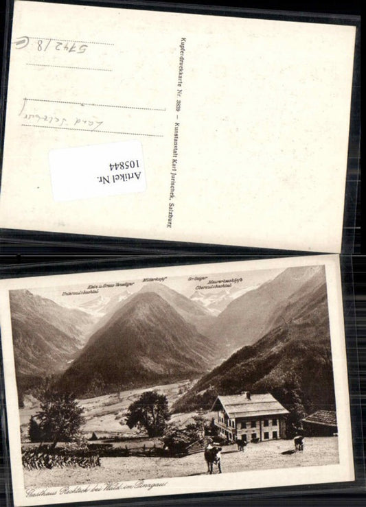105844,Gasthaus Rechteck b. Wald im Pinzgau 1920