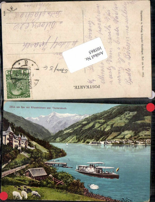 105865,Zell am See Thumersbach m. Schiff Boot 1912