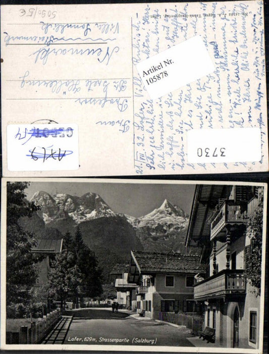 105878,Lofer Strassenpartie im Ort Häuserdetails