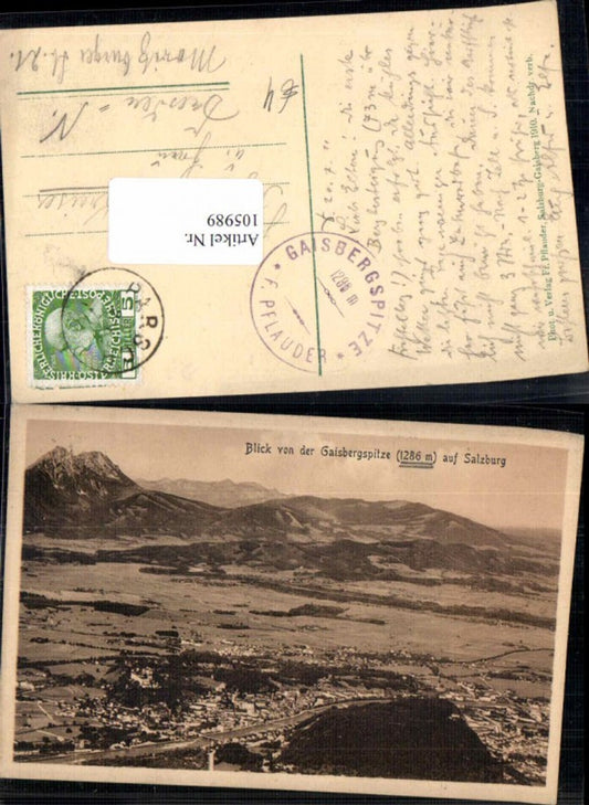 105989,Gaisbergspitze m. Salzburg Parsch 1910