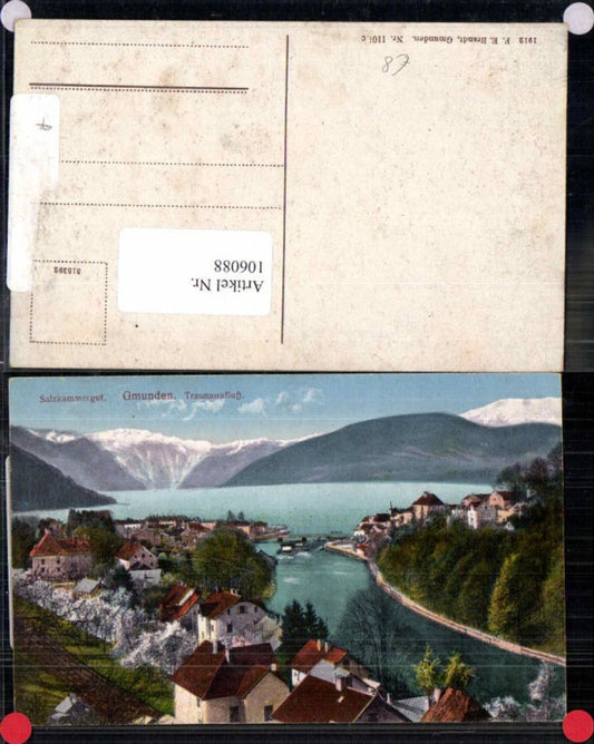 106088,Gmunden Traunausfluß Salzkammergut pub Brandt 1102