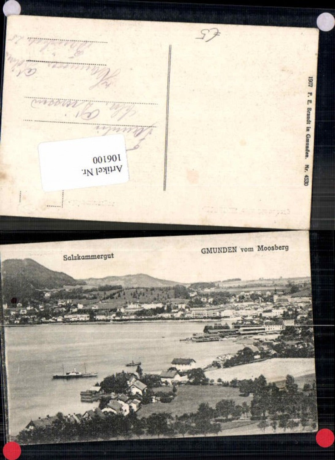 106100,Gmunden vom Moosberg Salzkammergut pub Brandt 4530