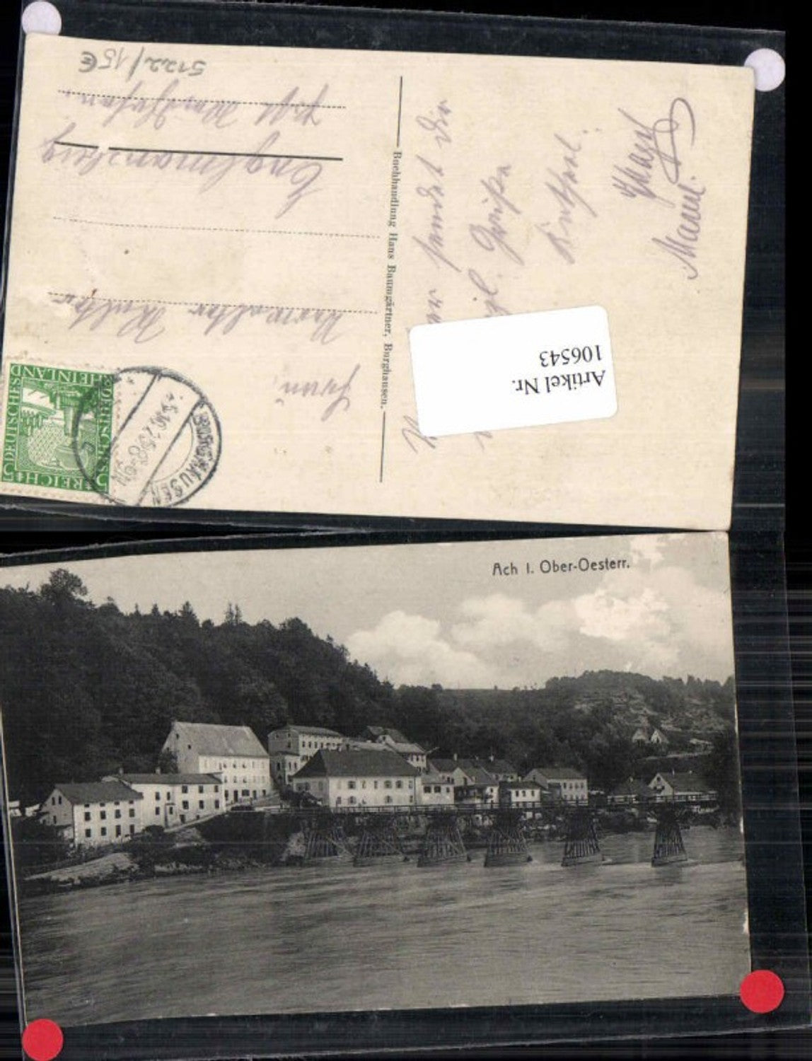 106543,Ach in Oberösterreich Hochburg 1908 Brücke