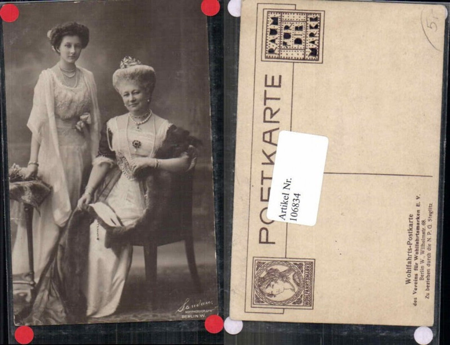 106834,Kaiserin m. Perlenkette Sandau Berlin Adel Monarchie