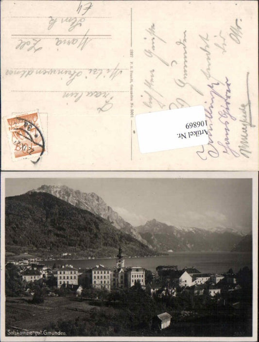 106869,Gmunden Totale m. Traunsee pub Brandt 5001