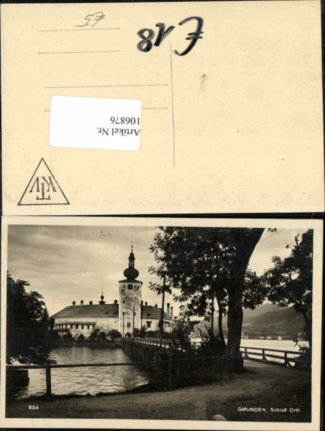 106876,Gmunden Schloss Orth Ort Steg Ufer