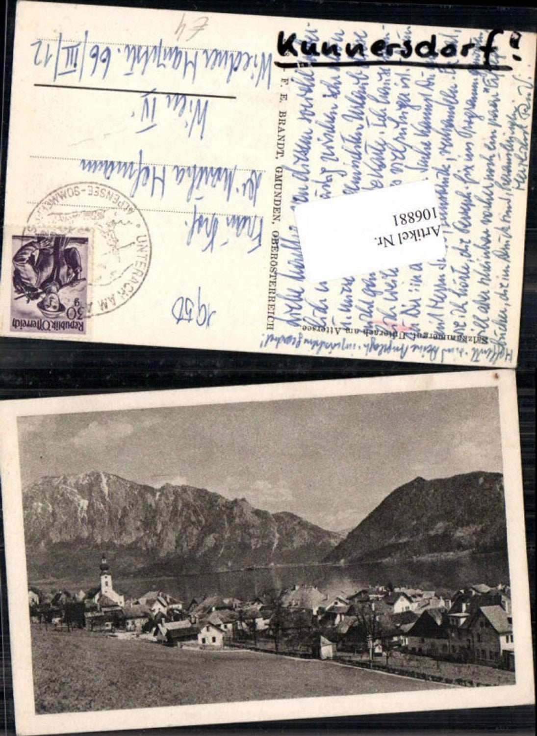 106881,Unterach am Attersee Salzkammergut pub Brandt 5768