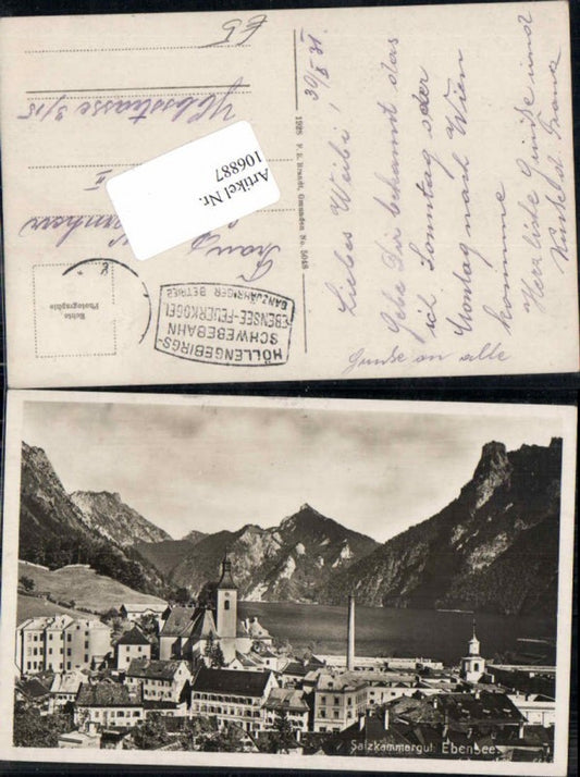106887,Ebensee Salzkammergut Partie vom Ort 1928 pub Brandt 5048