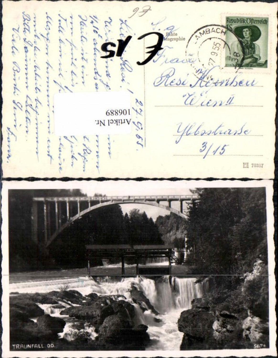 106889,Traunfall bei Gmunden Roitham Brücke