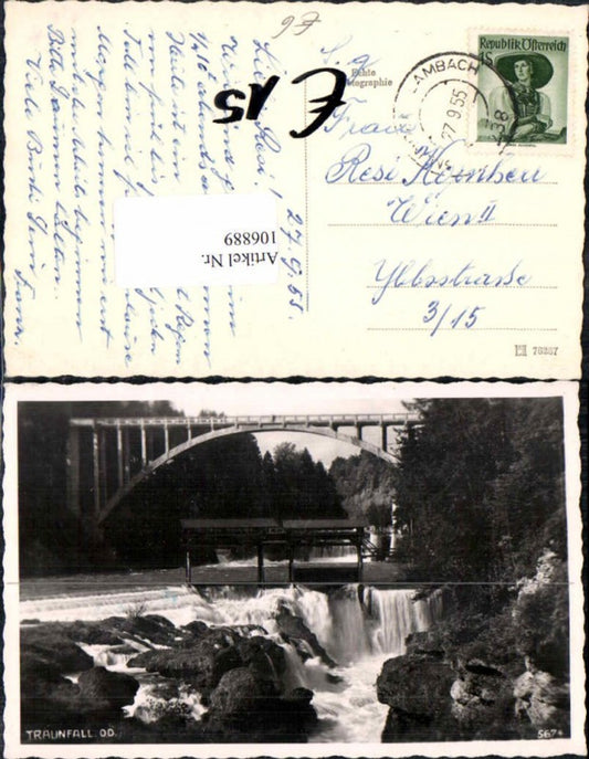 106889,Traunfall bei Gmunden Roitham Brücke