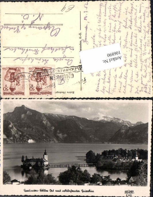 106890,Gmunden Schloss Orth Ort Traunsee pub Brandt Z631