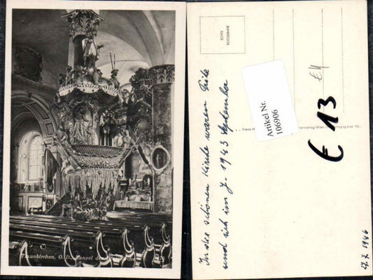 106906,Traunkirchen Kanzel in d. Kirche