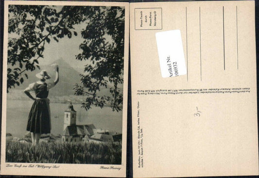 106932,Hans Heinig Frau winkt nach St Wolgang