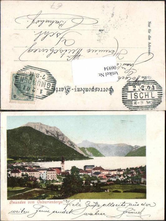106934,Gmunden vom Calvarienberg 1900 pub Brandt 133