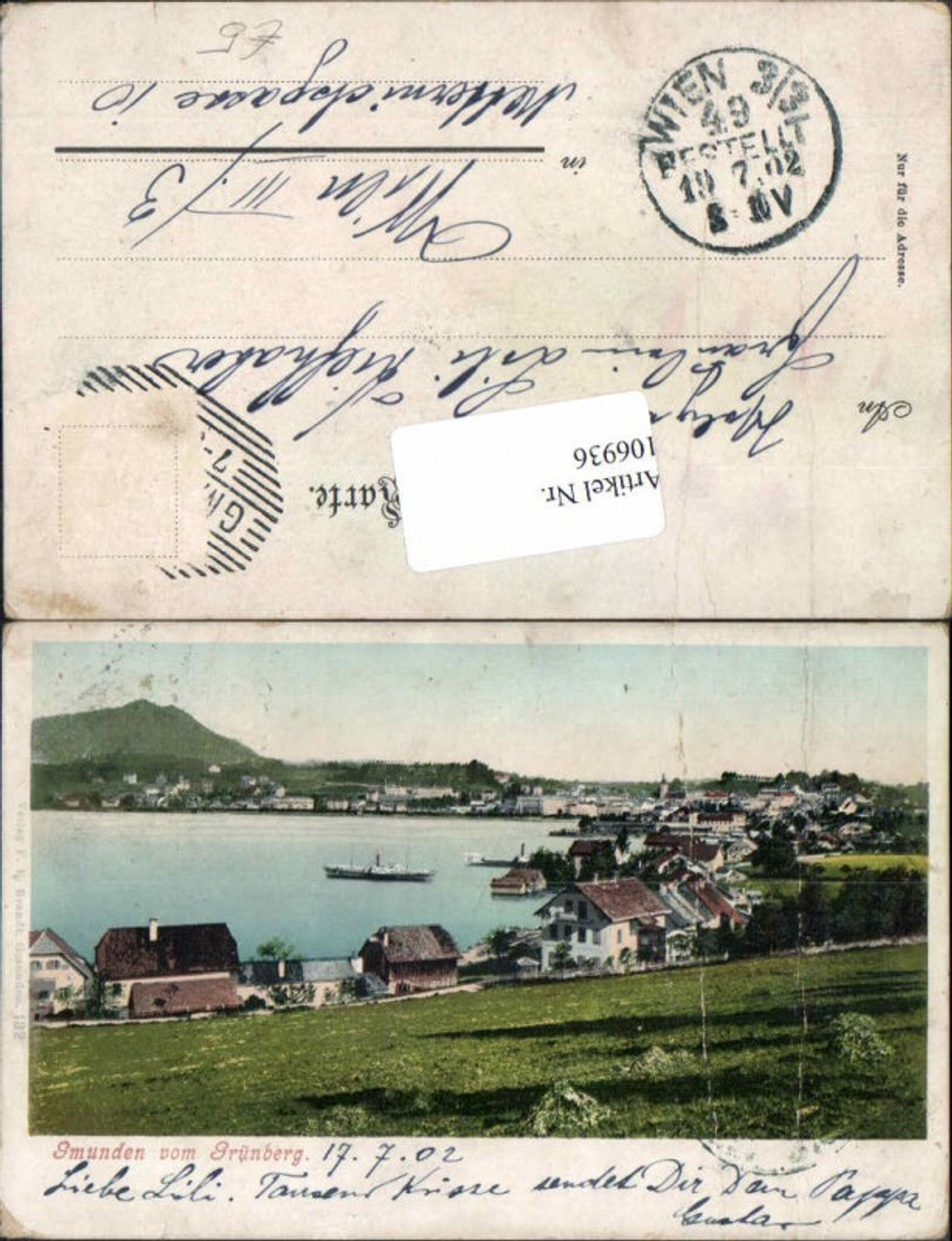 106936,Gmunden vom grünberg Tolle Ortsansicht