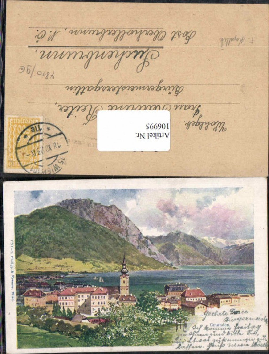 106995,Tolle Litho Gmunden am Traunsee Philipp & Kramer CXI-1