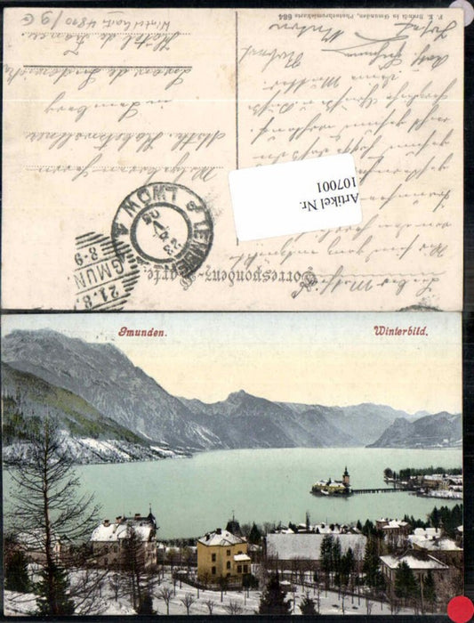 107001,Gmunden am Traunsee Winterbild pub Brandt 664