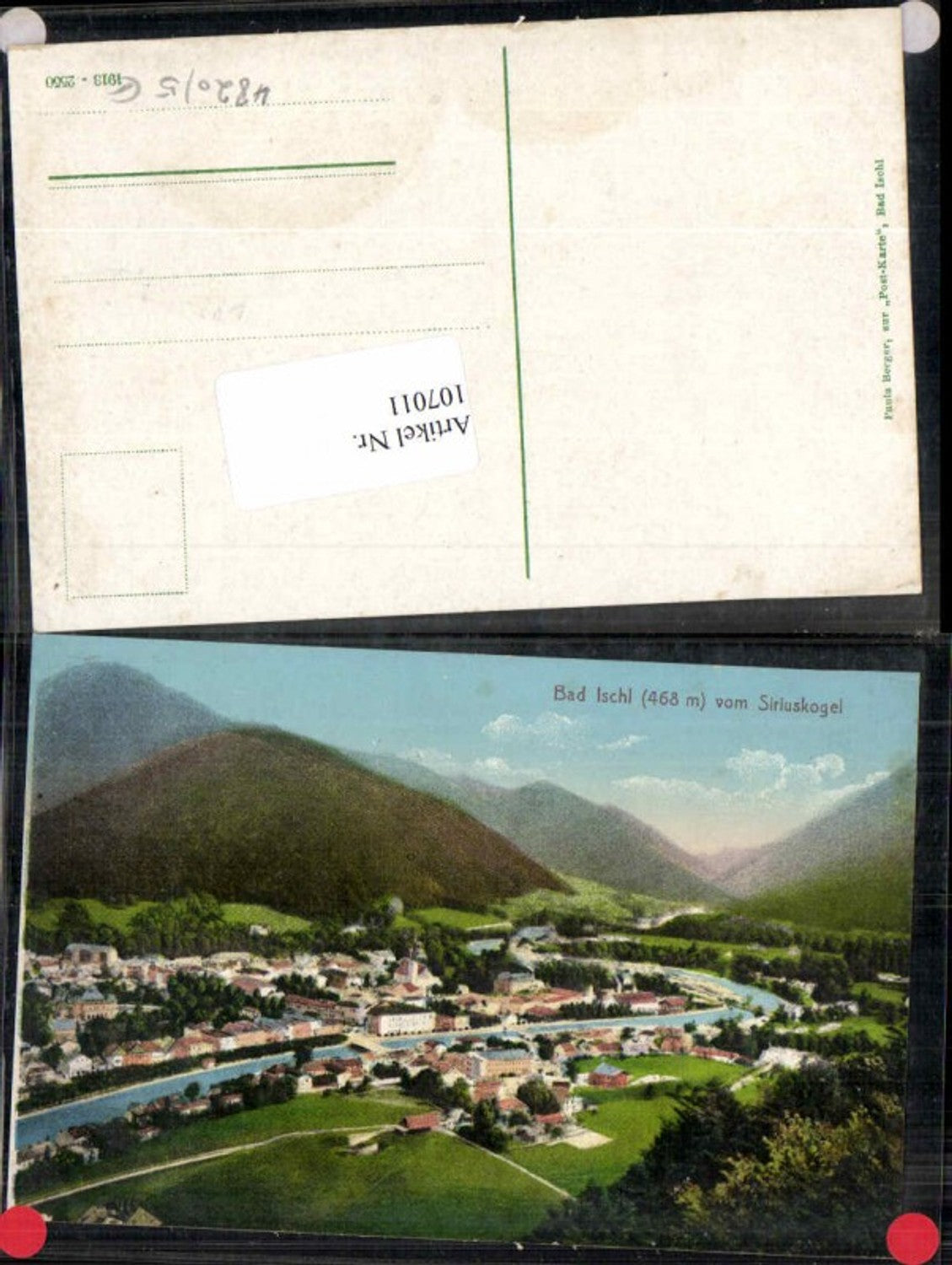 107011,Bad Ischl vom Siriuskogel Tolle Karte 1910