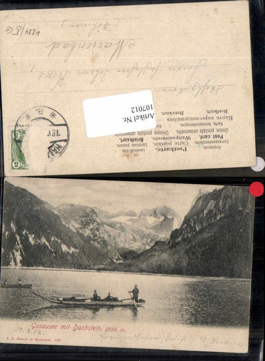 107012,Gosausee Gosau m. Dachstein Boot 1900