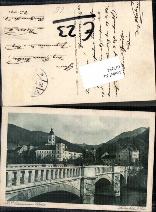 107254,Lilienfeld Kloster m. Brücke Kirche