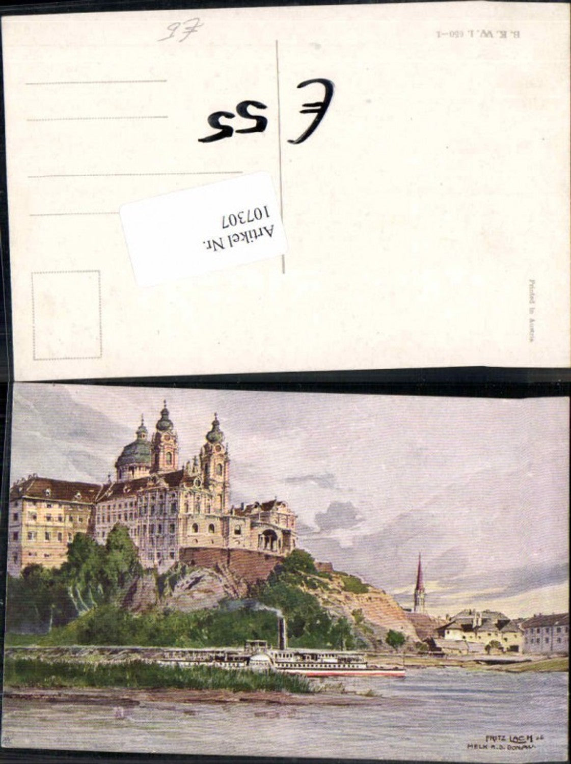 107307, Fritz Lach Melk ad Donau Dampfer Wachau Stift BKWI 650-1