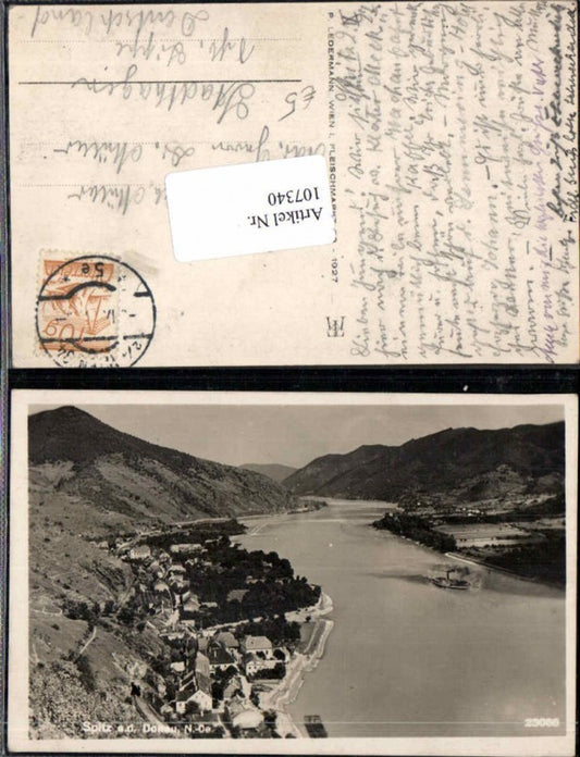 107340,Spitz a.d. Donau 1930 m, Dampfer am Fluss