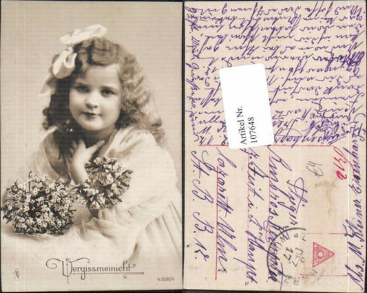 107648,Süsses Mädchen Edwardian Fashion Girl Blumen PFB