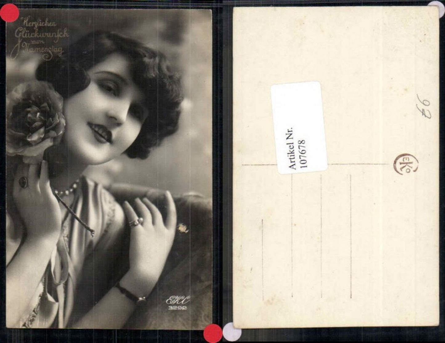 107678,Schöne Frau Rosen Perlenkette Edwardian Girl Lady Sexy Erotik
